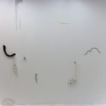 Fabric, ceramic, paper, glass, India ink, dust,
dimensions variable,
2015
